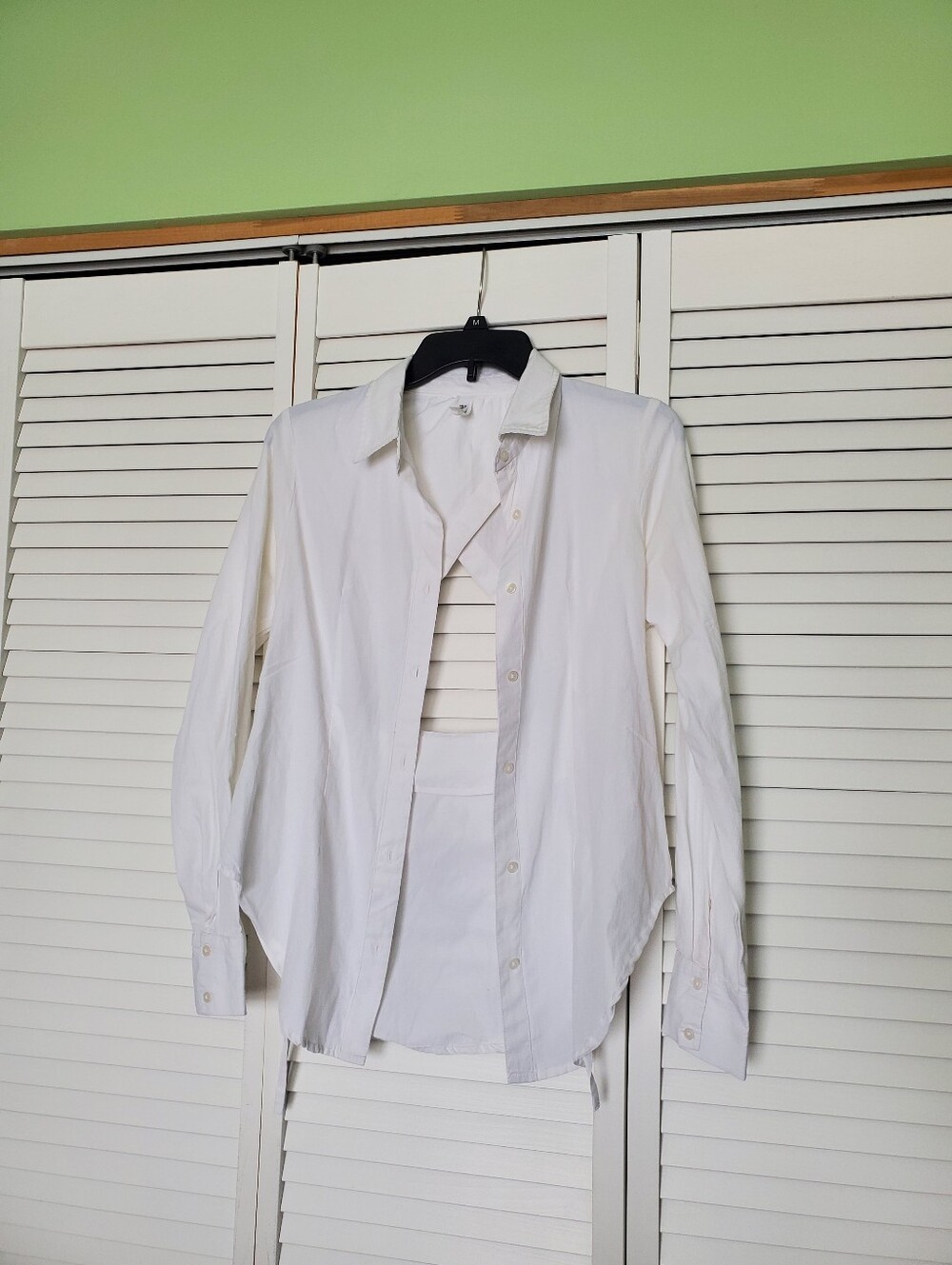Truth White Open Back Button Down Shirt